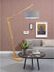 GOOD&MOJO Vloerlamp Montblanc - Bamboe/Lichtgrijs - 175x47x207cm - Scandinavisch,Bohemian - Staande lampen voor Woonkamer - Slaapkamer