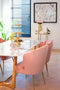 Richmond Stoel Pippa Velvet Roze Gouden Poot