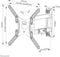 Neomounts WL40-550BL14 - Wandsteun - Full motion tot 55