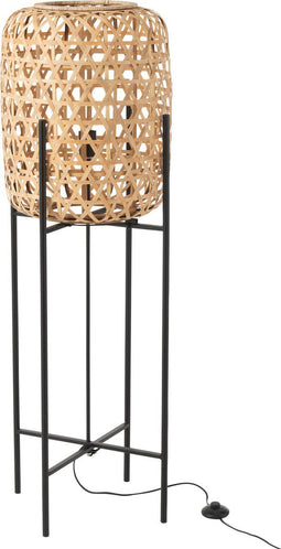 J-Line Lamp Op Voet Bamboo Naturel Large