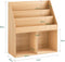 SoBuy KMB01-N - Boekenplank - 3 Opbergvakken - Naturel