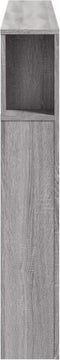 Hoofdeinde met LED 160x18,5x103,5 cm bewerkt hout grijs sonoma