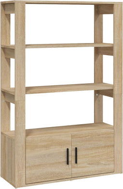vidaXL - Dressoir - 80x30x119,5 - cm - bewerkt - hout - sonoma - eikenkleurig