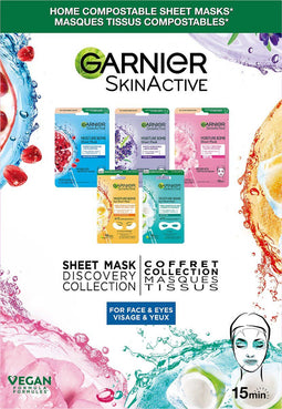 Garnier Mask Discovery Set - gezichtsmaskers met hyaluronzuur - 5 maskers