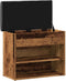 vidaXL - Schoenenbank - 62x32x50 - cm - bewerkt - hout - oud - houtkleurig