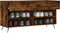vidaXL - Schoenenbank - 102x35x55 - cm - bewerkt - hout - gerookt - eikenkleurig
