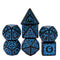 Dobbelst.Set Druide Zwart/Blauw