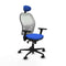 Piqueras y Crespo 3D036N1 - Bureaustoel - Verstelbare hoogte met hoofdsteun - Blauw