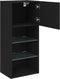 vidaXL - Tv-meubels - met - LED-verlichting - 2 - st - 40,5x30x90 - cm - zwart