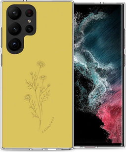 iMoshion Hoesje Geschikt voor Samsung Galaxy S23 Ultra Hoesje Siliconen - iMoshion Design hoesje - Groen / Floral Lime