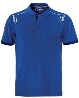 Herenpolo met Korte Mouwen Sparco TECH STRETCH Blauw (Maat L)