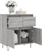 vidaXL - Dressoir - 60x35x70 - cm - bewerkt - hout - grijs - sonoma - eikenkleurig
