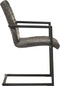 vidaXL - Eetkamerstoelen - 2 - st - echt - leer - grijs