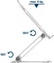 Gembird NBS-D1-03 - Opvouwbare aluminium notebookstandaard - Traploze hoogteverstelling - Zilver