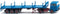 Wiking 055406 H0 Vrachtwagen Mercedes Benz Trekker-rongenopleggercombinatie azuurblauw