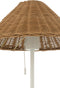 J-Line tafellamp - metaal/rotan - wit/naturel