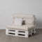 Kussen 4 Onderdelen Beige 120 x 80 cm