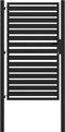 vidaXL - Tuinpoort - afsluitbaar - 100x150 - cm - aluminium - zwart