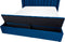 NOYERS - Bed met opbergruimte - Blauw - 160 x 200 cm - Fluweel