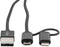 Ansmann 1700-0082 - USB 2in1 Micro/Lightning data- en oplaadkabel - 120 cm - Zwart
