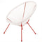 Tuinstoel Acapulco 73 x 80 x 85 cm Rood Wit Rotan