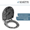 SCHÜTTE WC-Bril 82392 GREY HEXAGONS - Duroplast - Soft Close - Afklikbaar - RVS-Scharnieren - Belastbaar tot 175 kg - Decor - 3-zijdige Print