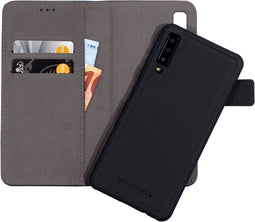 Mobiparts Galaxy A7 (2018) - 2 in 1 Premium Wallet Case - Luxe book cover met opbergvakken - Zwart