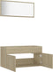 vidaXL - 2-delige - Badkamermeubelset - bewerkt - hout - sonoma - eikenkleurig