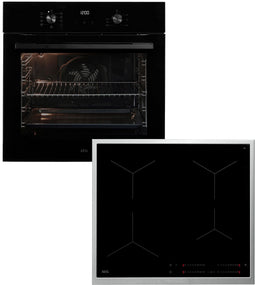 AEG HH24BSIB - Inbouwoven + Kookplaat Set - 72L A+ RVS/zwart glas