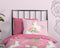 All-in One Lazy Kinderdekbed Unicorn - Dekbed met vaste overtrek - 140 x 200 cm - Roze
