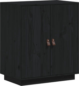 vidaXL - Dressoir - 65,5x40x75 - cm - massief - grenenhout - zwart
