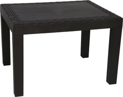 Tuintafel MINI Jack - bijzettafel 59 X 46 Cm - hoogte 40cm - Antraciet - voor buiten - Rotan Look