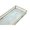 Set van trays Home ESPRIT Wit Gouden Modern 42 x 15 x 4 cm (2 Stuks)
