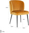 Richmond Interiors Stoel Fallon Gold Velvet / Black (Genova 401 Gold)