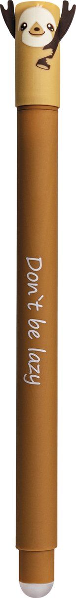Eberhard Faber gelpen - Animal Erase-It - Luiaard - schrijfkleur blauw - uitwisbare pen - EF-582109