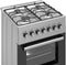 Wiggo WO-E606A(XX) - Vrijstaand gasfornuis - 60 cm - 4 kookzones - 66L oven - Roestvrijstaal - Energieklasse A
