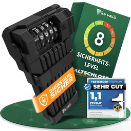 MIVELO Vouwslot - Met Combinatiecode - Koolstofstalen Kern - 85cm