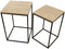 PTMD Volos Set Of 2 Side Tables Beige Marble
