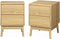 sweeek - Nachtkastje, houtdecor, twee laden - dune