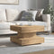 vidaXL - Salontafel - 360 - graden - draaibaar - 50x50x34,5 - cm - artisanaal - eiken