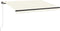 vidaXL - Luifel - handmatig - uittrekbaar - met - LED - 350x250 - cm - crèmekleurig