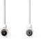 Nedis Coaxkabel - IEC Male naar IEC Female - 120 dB - 75 Ohm - 5.00 m - Wit