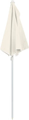 vidaXL - Parasol - half - met - paal - 180x90 - cm - zandkleurig