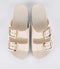Zaxy Partner - Slippers - Stoere banden met gesp - Off White - Maat 38