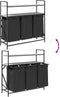 vidaXL - Wasmand - 3 - vakken - met - planken - grijs - sonoma - eiken