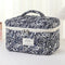 Skycases Travel Essentials - 3-delige Make-up Tas Set - Eco-vriendelijk Katoen - Gewatteerde Gebloemde Organizers - Kleur: Black Flowers