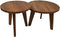 HSM Collection Salontafels Rond Set van 2 Ø60x43.5/Ø50x48.5 Naturel Teak