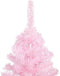 vidaXL - Kunstkerstboom - met - verlichting - en - kerstballen - 240 - cm - PVC - roze