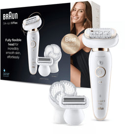 Braun Silk-épil 9 Flex 9-030 - Epilator met Flexibele Kop - Micro-Grip Technologie - Wit/Goud
