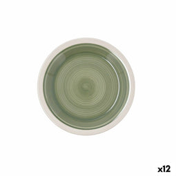 Quid Calypso - Dessertbord - Keramisch Ø 19 cm - Groen (12 stuks)